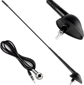 ANTENA SAMOCHODOWA RADIO BAT MASZ 40cm ADAPTER 5mm