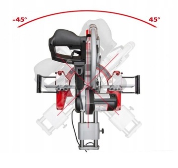 Торцовочная пила 305 мм с лазерной резкой. Рабочий стол.