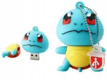 PENDRIVE USB SZYBKI FLASH DRIVE ULTRA PAMIĘĆ ZAWIESZKA PEN SQUIRTLE 64GB