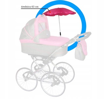 Зонт универсальный для коляски, защита от солнца, УФ-фильтр 50, льняной меланж PL