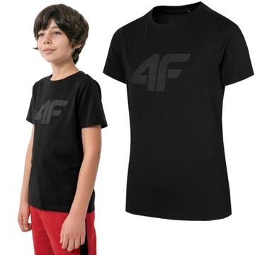 T-SHIRT 4F BAWEŁNIANY DZIECIĘCY KOSZULKA SPORTOWA
