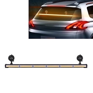 BELKA OSTRZEGAWCZA na przyssawki JEDNOSTRONNA POMARAŃCZOWA LED 64CM 12V 24V