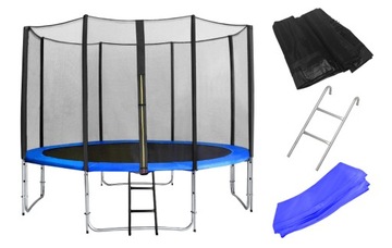 TRAMPOLINA OGRODOWA Z SIATKĄ + DRABINKA 10 FT 305
