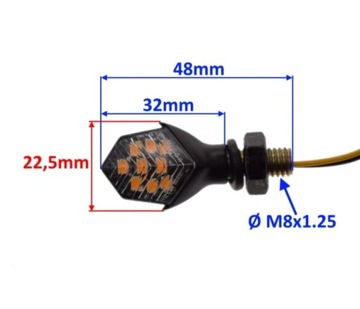 Мини-светодиодные указатели поворота Bright E24 Quad ATV Cross 2