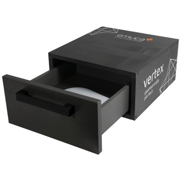 Szuflada VERTEX EMUCA antracyt średnia L-400mm cichy domyk pełny wysuw 40kg