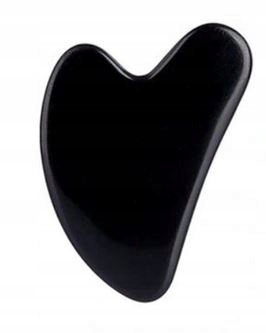 MASAŻER JADEITOWY DO TWARZY CZARNY PŁYTKA GUA SHA