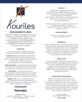 FARMAKA Kouriles Fluid Emulsion Эмульсия успокаивающая воспаления кожи 30 мл