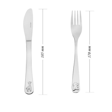 Sztućce dla dziecka zwierzątka chrzest Etui Nadruk