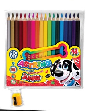 Карандашные мелки 18 цветов Astra + точилка