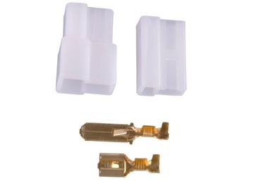 Złącze 2pin konektor 6,3mm kompletne