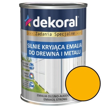 Emalia olejno-alkidowa Emakol Strong 0,9L żółty połysk silnie kryjąca drewn