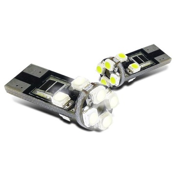 ŻARÓWKA LED 8SMD 1210 W5W T10 POSTOJÓWKA NIEBIESKA