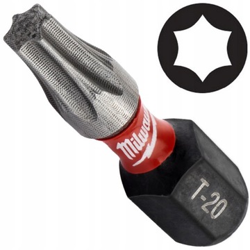 Bit udarowy Milwaukee TORX TX20, 25 mm 1 szt. Shockwave