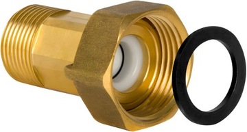 Półśrubunek mosiężny z zaworem zwrotnym 3/4