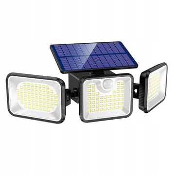 LAMPY SOLARNE ZEWNĘTRZNE TRZY ŚWIATŁA GŁÓWNE