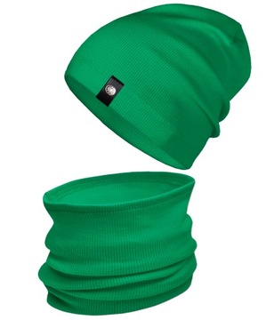 Komplet CZAPKA + TUBA komin beanie PRĄŻEK r. 50-52