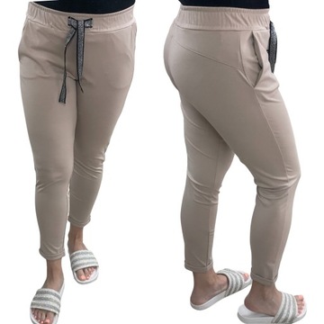 DS1 SPODNIE 7/8 BEŻOWE R.XL