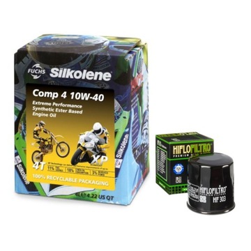 Olej FUCHS Silkolene COMP 4 10W40 4l + filtr HF303