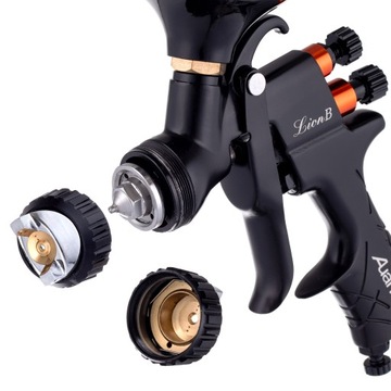 Краскораспылитель AUARITA, 1,7 мм, LVMP LION B, насадка для покраски, 600 мл, черный