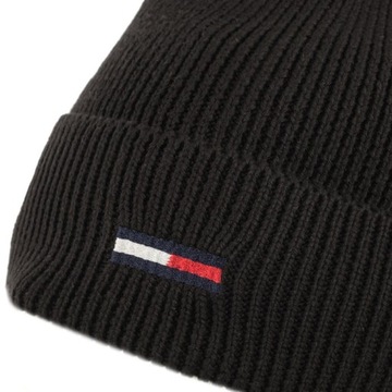 Czapka Zimowa Tommy Hilfiger Elogated Czarna