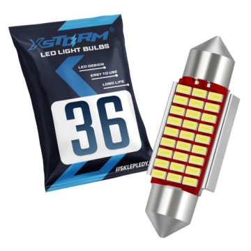 ŻARÓWKA RURKA LED 36MM C3W C5W 27SMD CANBUS MOCNA WNĘTRZA REJESTRACJI