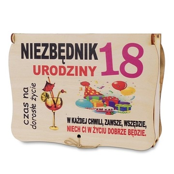 URODZINOWY NIEZBĘDNIK Prezent dla Dziewczyny Koleżanki na 18 urodziny