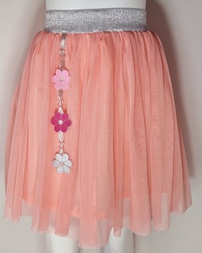 Розовая шифоновая юбка, размер 146-164, длина 41см XL