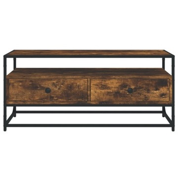 vidaXL Szafka pod TV, przydymiony dąb, 100x35x45 cm