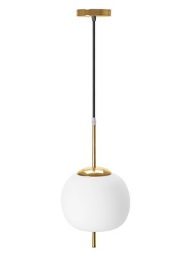 Lampa APP669 sufitowa złota biała mleczna kula