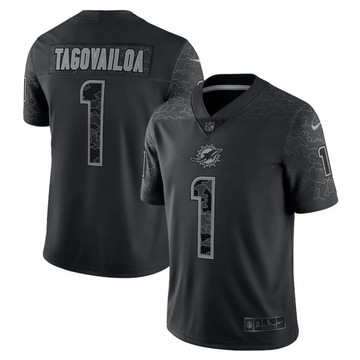 2023 Camiseta Hombre Miami Dolphins Tua Tagovailoa 17 Jaylen Waddle Negra