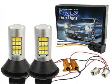 2w1 Światła LED DZIENNE i KIERUNKOWSKAZY DRL PY21W