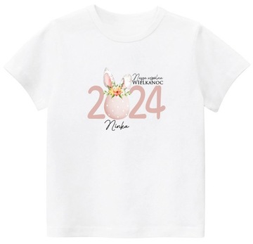 Koszulka T-shirt Nasza wspólna Wielkanoc IMIĘ PREZENT r. 92/98