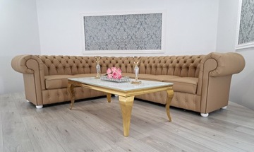 Narożnik skórzany Chesterfield Classic - SKÓRA