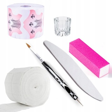 Набор для наращивания ногтей акрилом, пилка 15 г.