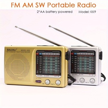 Портативная радиостанция AM FM SW1-7, транзисторный радиоприемник с динамиком, наушники