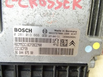 CITROEN C-CROSSER ŘÍZENÍ MOTORU JEDNOTKA 2.2 HDI 9664487580