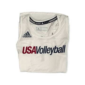 Adidas USA VOLLEYBALL S белая женская футболка