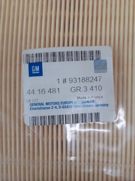 93188247 - FILTR VZDUCHU OPEL MOVANO A 2.2 TD 2.5TD ORIGINÁLNÍ