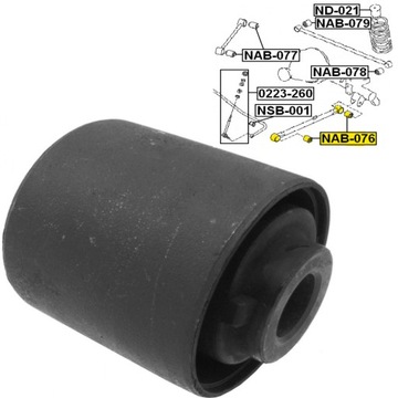 TULEJA WAHACZ TYLNY WZDŁUŻ HYUNDAI TERRACAN 01-07