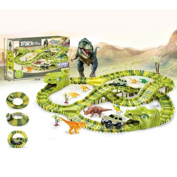 МЕГА ГОНОЧНАЯ ТРЕК XXL ДИНОЗАВР ДИНО 240 шт. ВУПИ