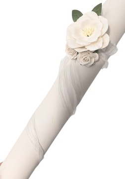 Зеленый и белый венок для причастия в стиле бохо, регулируемый