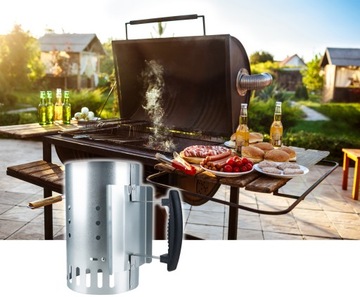 ДЫМОХОД ДЛЯ РАЗЖИГАНИЯ ГРИЛЯ УГОЛЬНЫЕ БРИКЕТЫ ОГОНЬ В КАМИНЕ РАЗЖИГАНИЕ