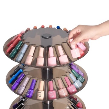 Wózek pomocnik kosmetyczny fryzjerski stojak obrotowy na lakiery akcesoria