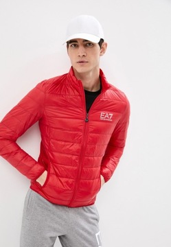 EMPORIO ARMANI EA7 włoska kurtka puchowa RED XXL