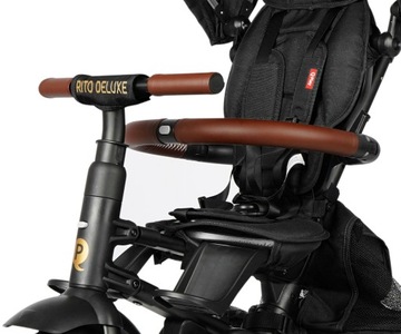 Трехколесный велосипед детский 10м + коляска Rito Deluxe Rubber Qplay