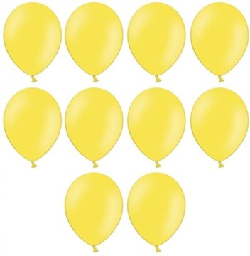 Balony Żółte 36cm Pastelowe 10szt na ślub urodziny