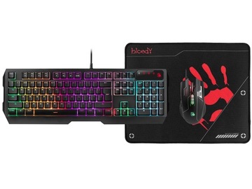 ZESTAW KLAWIATURA MYSZ PODKŁADKA GAMINGOWA A4TECH B1700