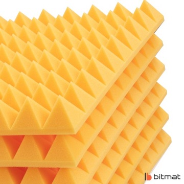 АКУСТИЧЕСКИЕ ПАНЕЛИ, КОВРИКИ ИЗ АКУСТИЧЕСКОЙ ПЕНЫ, Желтый PIR