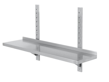 PÓŁKA WISZĄCA PRZESTAWNA POJEDYNCZA 80x30cm INOX