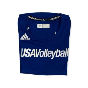 Adidas USA VOLLEYBALL S синяя женская футболка